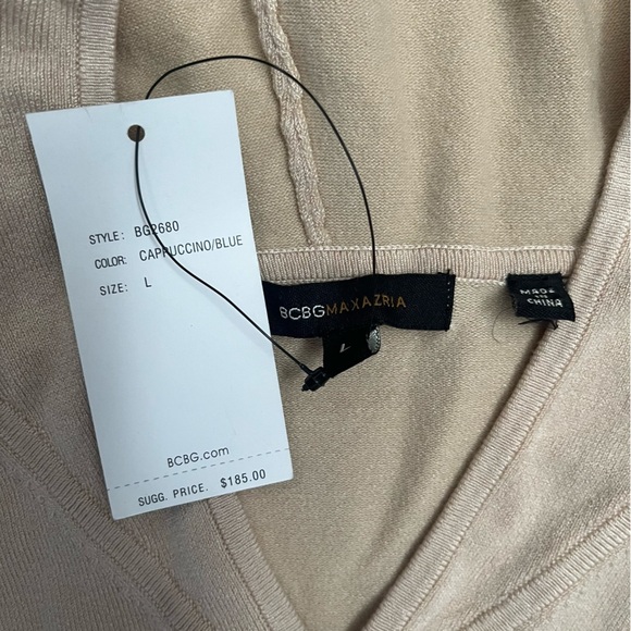 NWT BCBG Max Azria Womens hooded sweater Sz large - Picture 6 of 7
